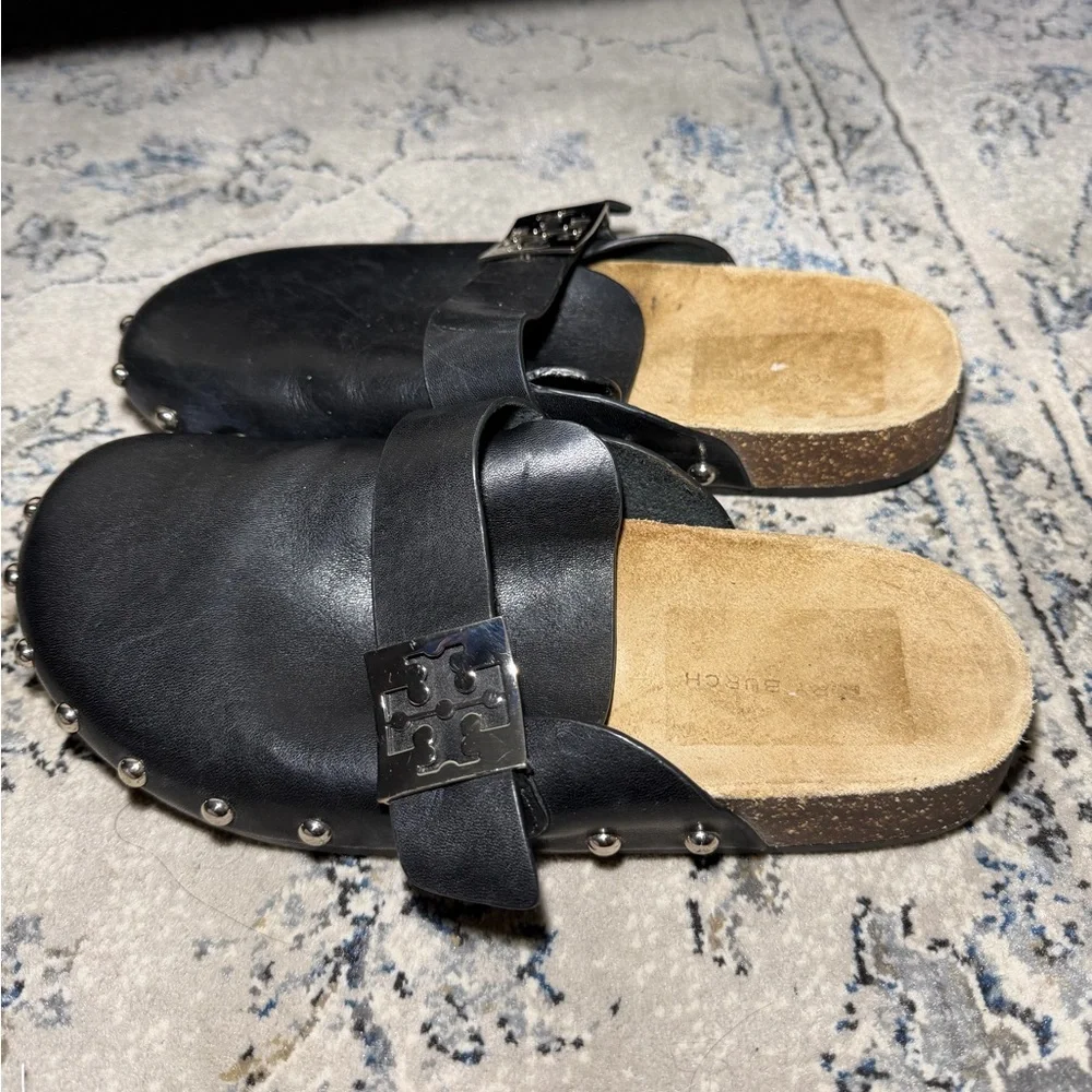 Tory Burch Mellow Studded Mule Black
